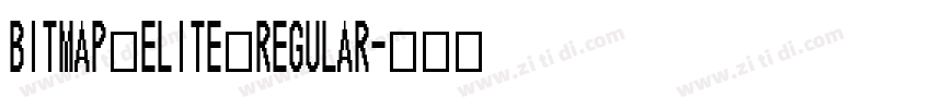 Bitmap Elite Regular字体转换